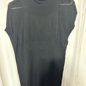 Ricki's xl Classic Black knit dress- turtleneck collar- batwing like sleeves